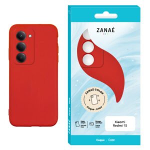 Coque Zanae Color pour Redmi 15, rouge
