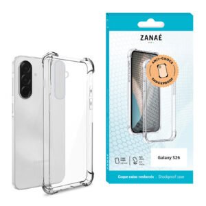 Coque Silicone transparent avec coins renforces pour Galaxy S26, transparent