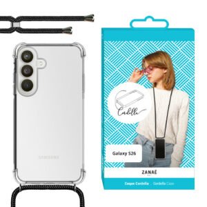 Coque Cordella avec cordon pour Galaxy S26, transparent