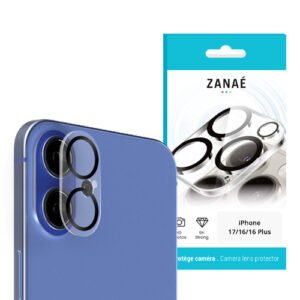Verre trempe camera bloc pour iPhone 17 / 16 / 16 Plus, Transparent