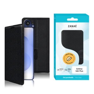Etui Portefeuille Zanae pour Galaxy S26 Plus, noir