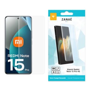 Verre trempe recourbe pour Redmi Note 15 Pro 4G, transparent