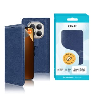 Etui Portefeuille Zanae pour Redmi Note 15 Pro 5G, marine