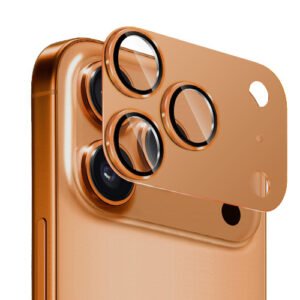Plaque de protection pour camera iPhone 17 Pro, metal Orange