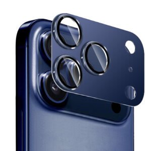 Plaque de protection pour camera iPhone 17 Pro, metal Marine
