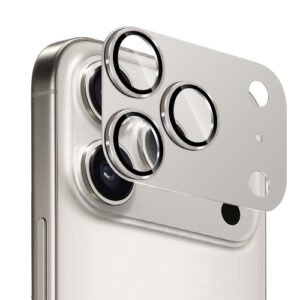 Plaque de protection pour camera iPhone 17 Pro, metal Silver