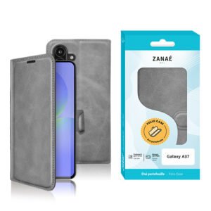 Portefeuille Zanae Columbia pour Galaxy A37, gris