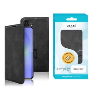 Portefeuille Zanae Columbia pour Galaxy A37, noir