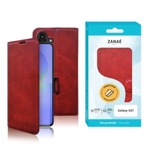 Portefeuille Zanae Columbia pour Galaxy A37, rouge