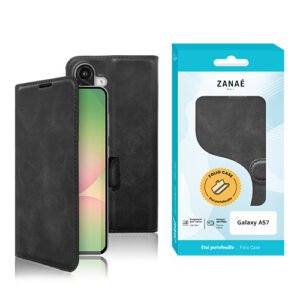 Portefeuille Zanae Columbia pour Galaxy A57, noir