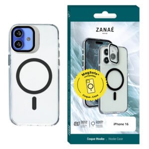 Coque Hooke MagSafe pour iPhone 16, Noir
