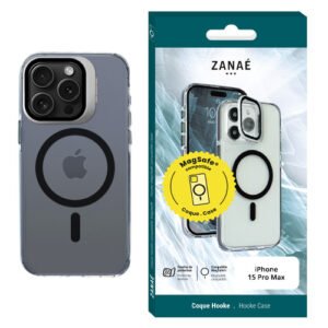 Coque Hooke MagSafe pour iPhone 15 Pro Max, Noir