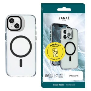Coque Hooke MagSafe pour iPhone 15, Noir