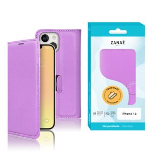 Etui Portefeuille Zanae pour iPhone 13, Violet