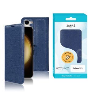 Etui Portefeuille Zanae pour Galaxy S23, Marine