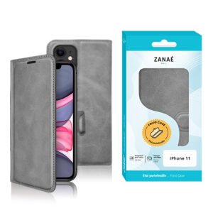 Etui Portefeuille Zanae Columbia pour iPhone 11, Gris