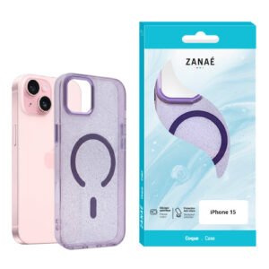 Coque Glow Purple MagSafe pour iPhone 15