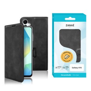 Etui Portefeuille Zanae Columbia pour Galaxy A16, Noir