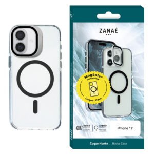 Coque Hooke MagSafe pour iPhone 17, Noir