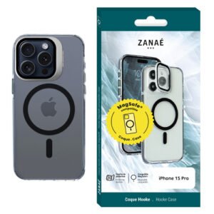 Coque Hooke MagSafe pour iPhone 15 Pro, Noir