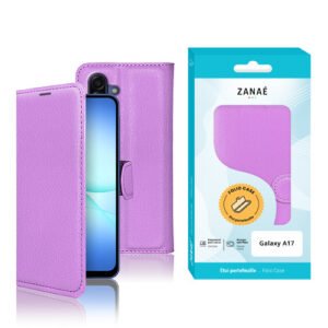 Etui Portefeuille Zanae pour Galaxy A18 / A17, Violet