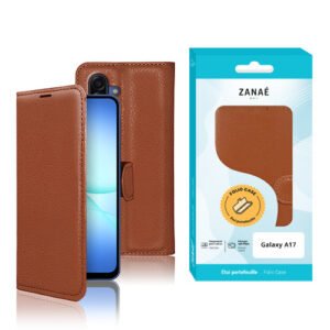 Etui Portefeuille Zanae pour Galaxy A18 / A17, Marron