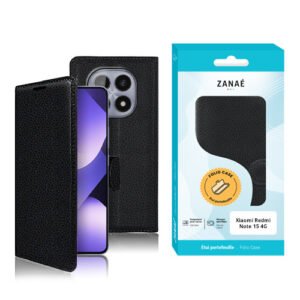 Etui Portefeuille Zanae pour  Redmi Note 15 / Poco M8, noir