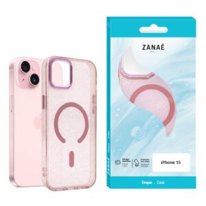 Coque Glow Pink MagSafe pour iPhone 15