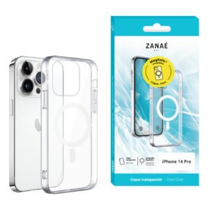 Coque Essentielle MagSafe pour iPhone 14 Pro, Transparent